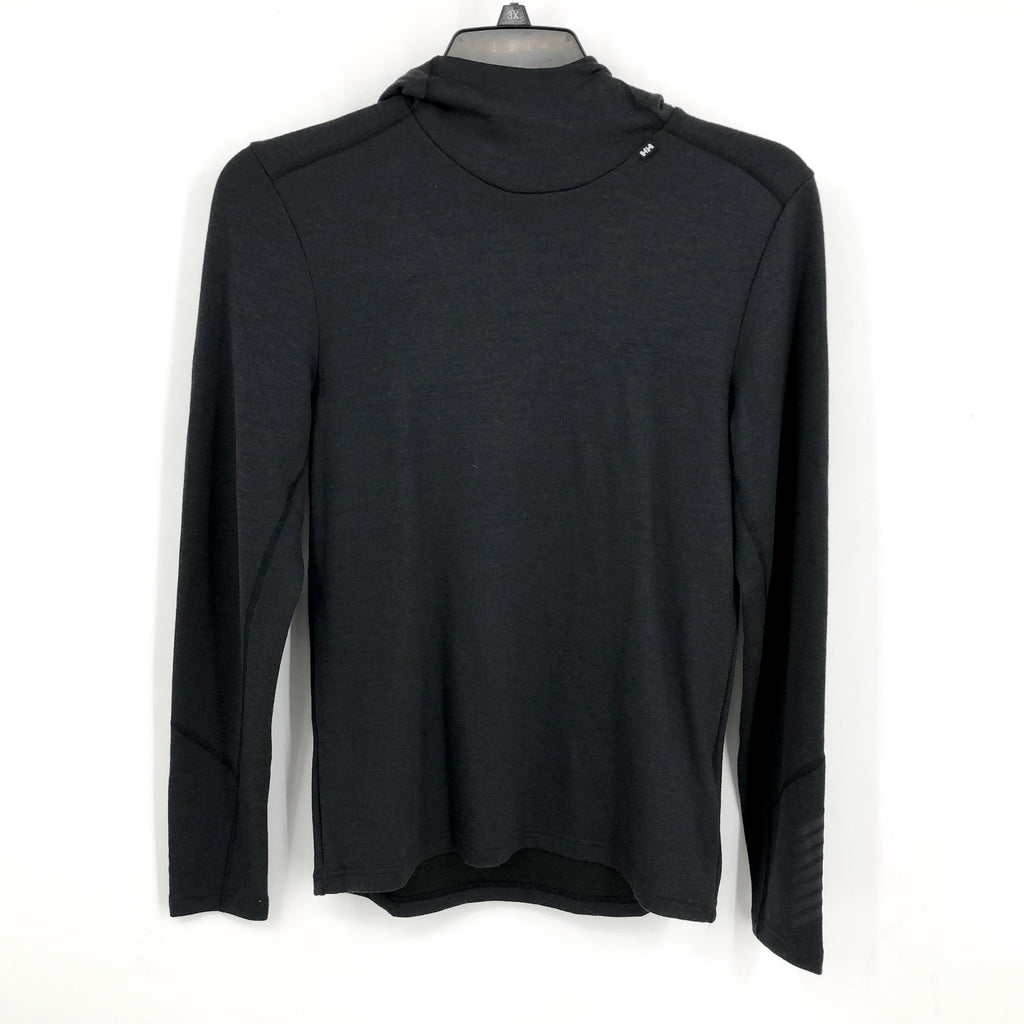 HELLY HANSEN Men's Lifa Merino Midweight Hoodie Small Black Long Sleeve NWT