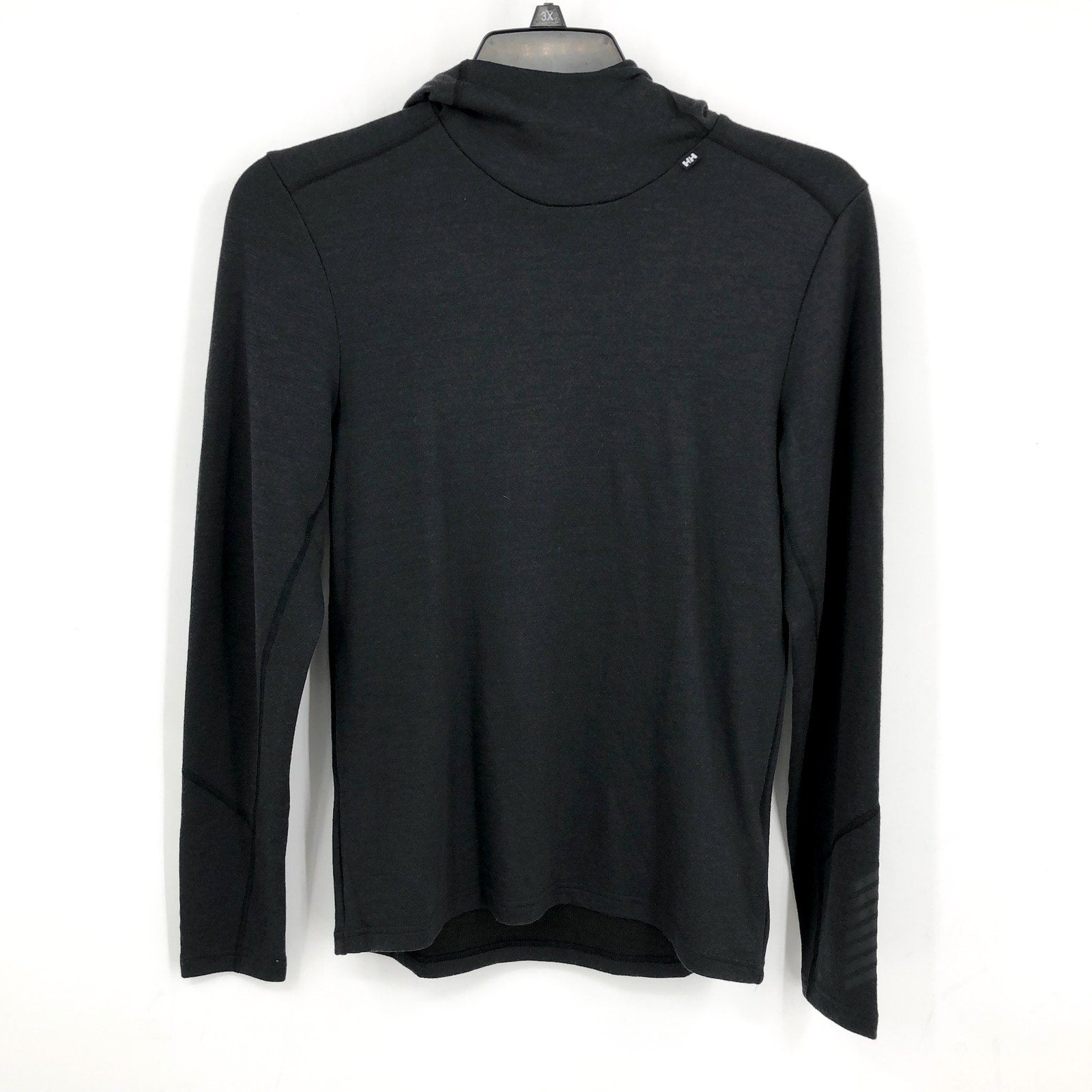 HELLY HANSEN Men's Lifa Merino Midweight Hoodie Small Black Long Sleeve NWT