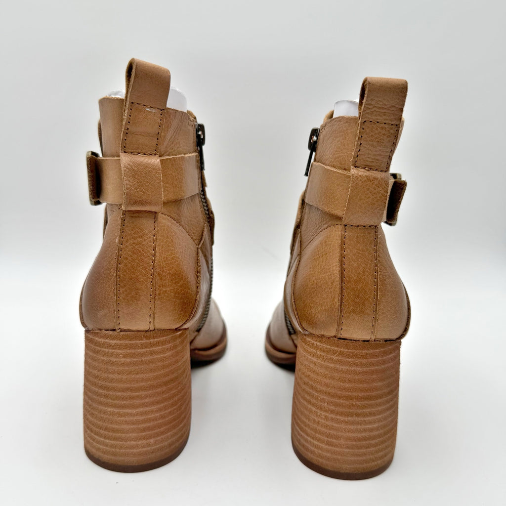 Kork-Ease Womens Joelle Heeled Ankle Booties US 6 M EU 36.5 Brown Leather NIB