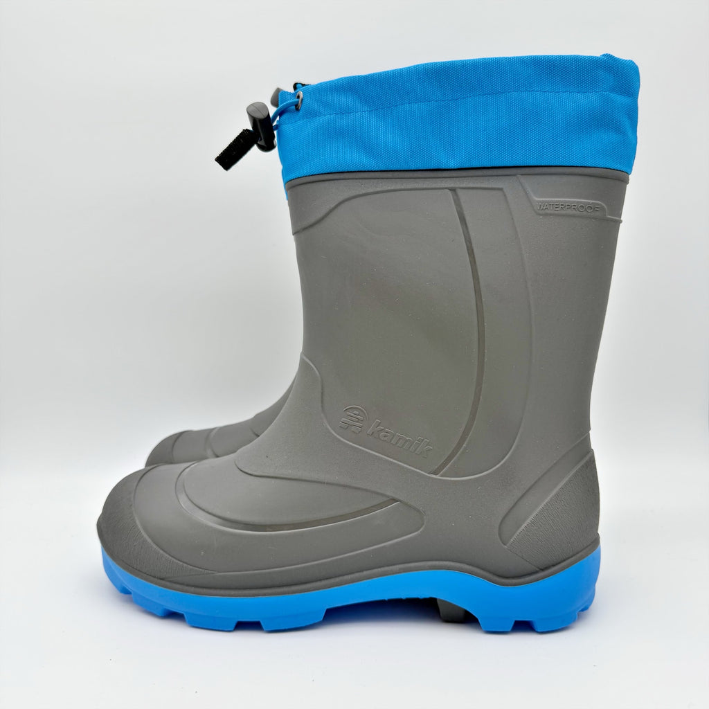 Kamik Kids Snobuster Winter Boot US 6 EU 38 Grey Blue Waterproof NIB