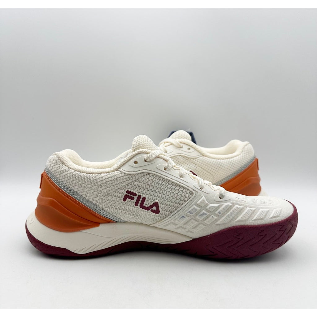 FILA Women's Axilus 3 Athletic Shoes Size 9 Off White Orange Court NWOB