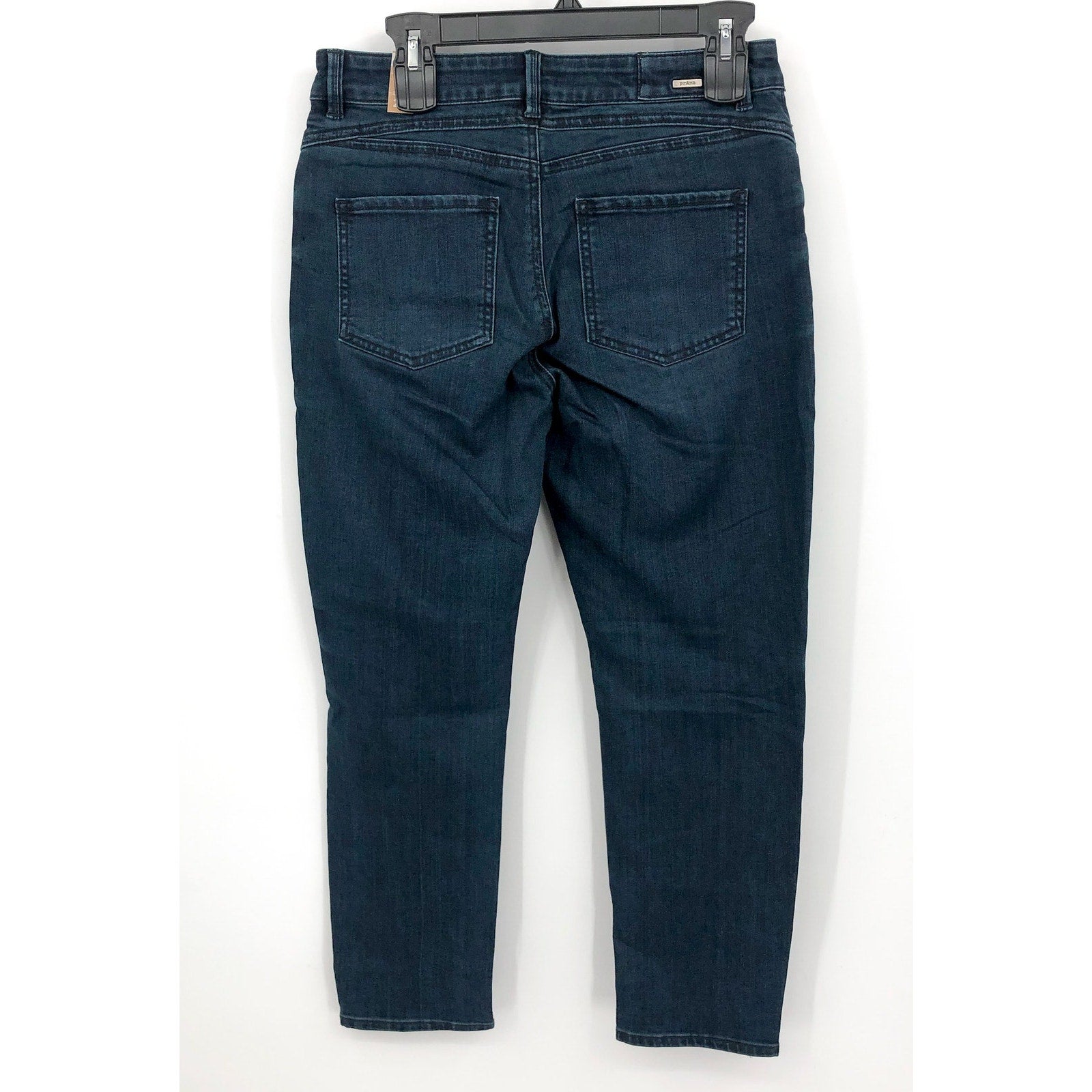 PRANA Womens Buxton Jeans Size 6 28x27 Deep Blue Stretch Mid-Rise Boyfriend NWT