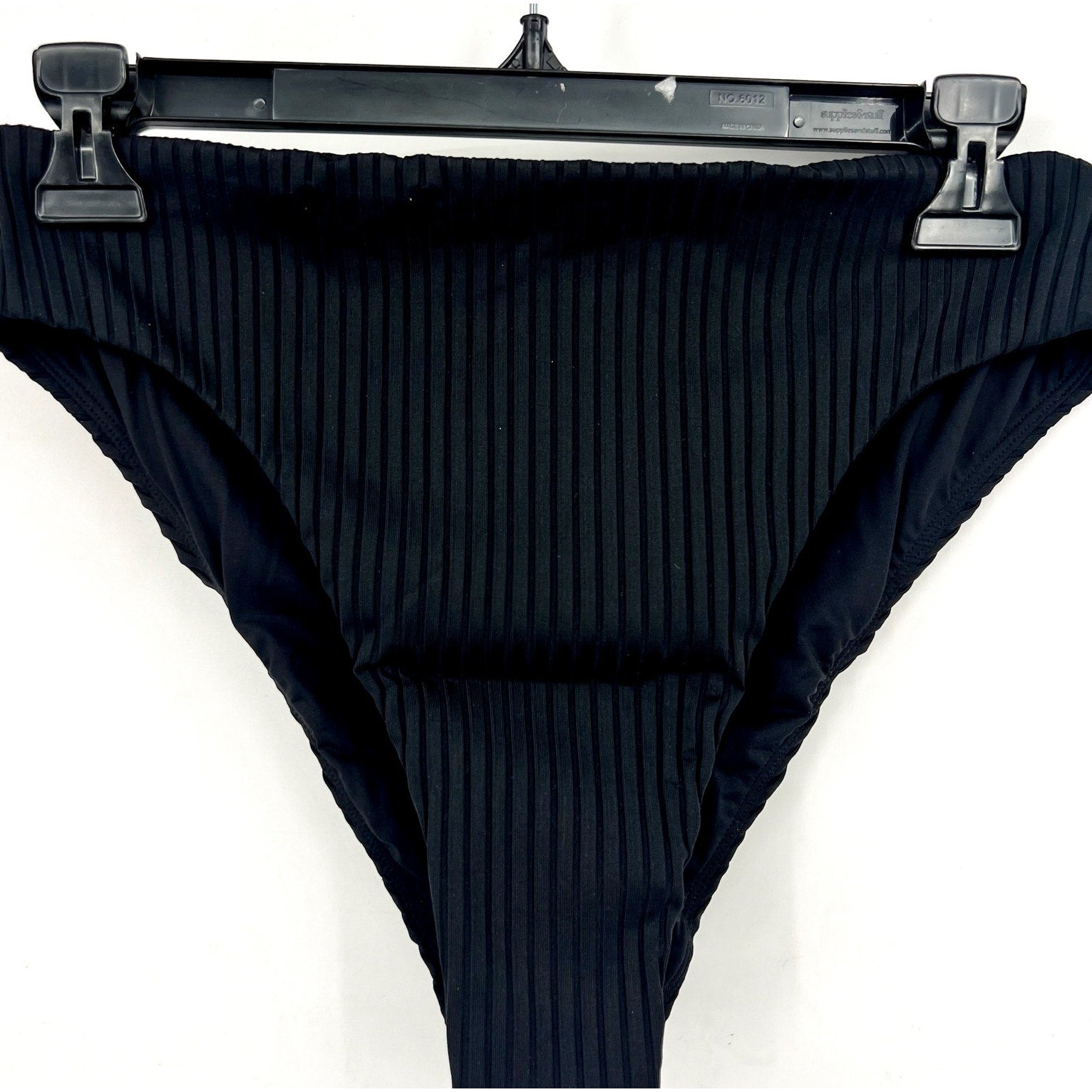 L*SPACE Women's Savannah Classic High Waist Bikini Bottoms Medium Black NWT