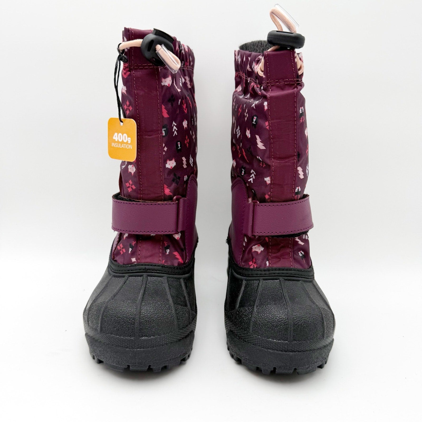 Columbia Girls Powderbug Forty Winter Boots US 9 Purple Waterproof Insulated NIB