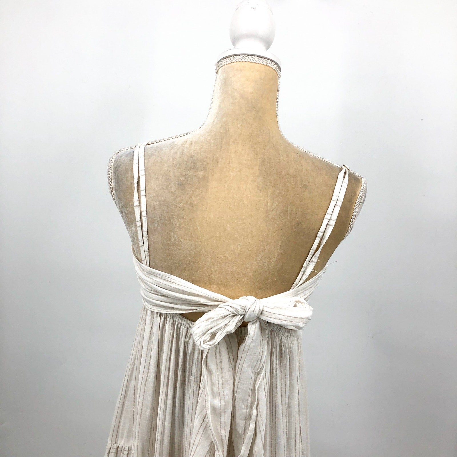 L*SPACE Women's Santorini Summer Maxi Dress Medium Cream Medium Tank NWT