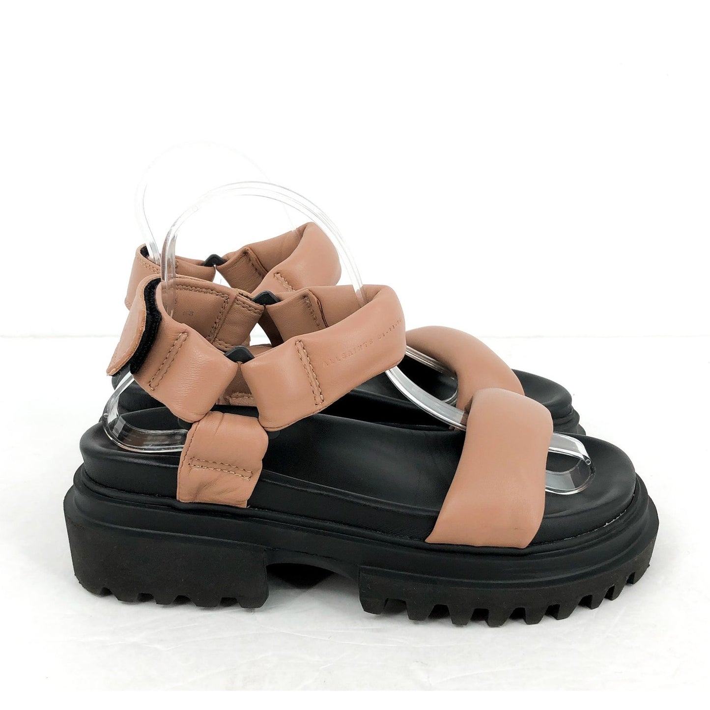 ALLSAINTS Womens Helium Platform Sandals US 7 EU 37 Leather Chunky Sole NWOB