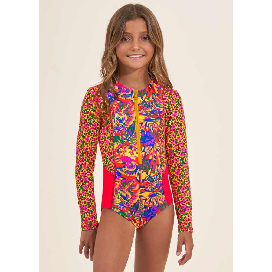 MAAJI Girls Miku Reversible Long Sleeve One Piece Size 12 Pink Amazonas NWT