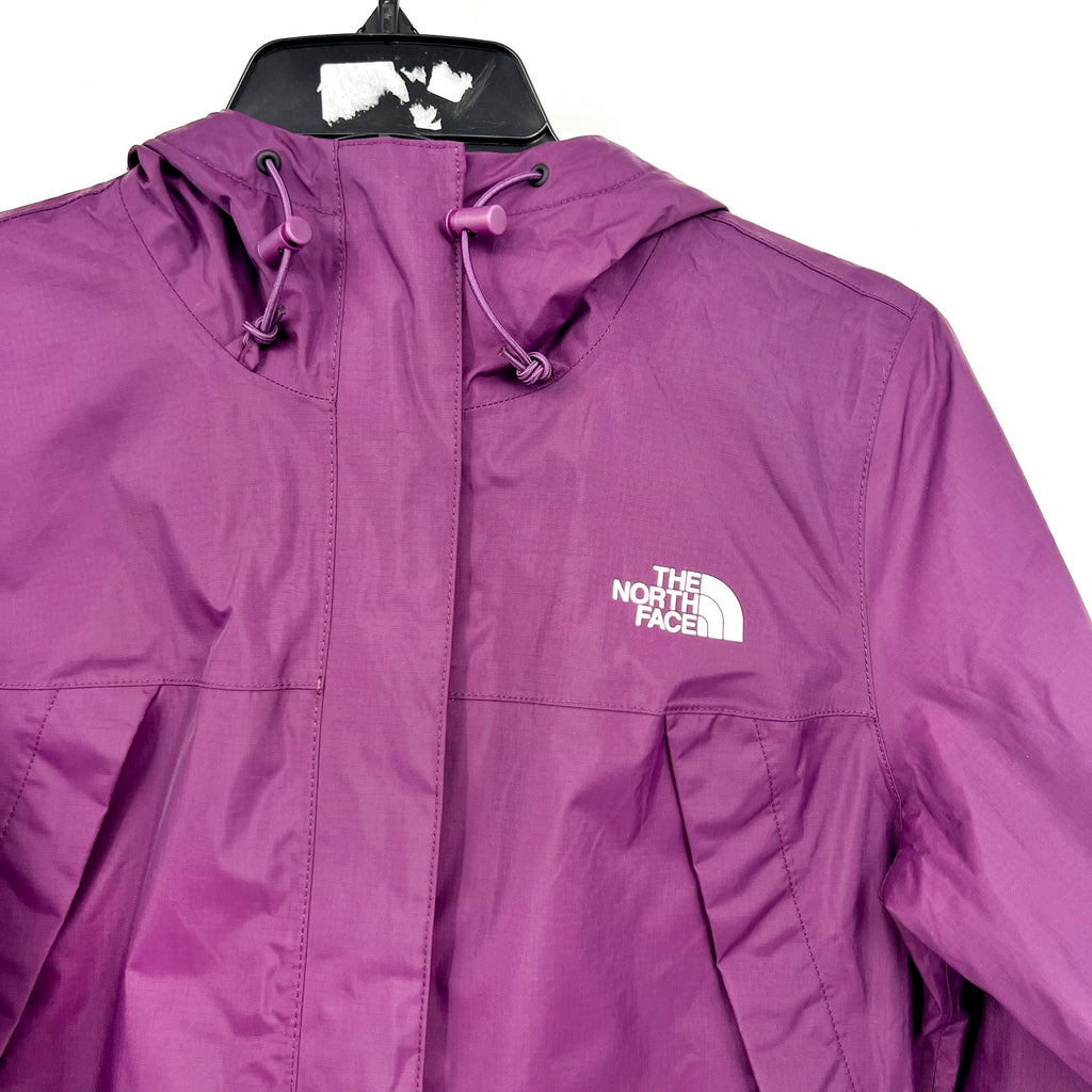 THE NORTH FACE Women's Antora Rain Hoodie Jacket XS Black Currant Purple NWT