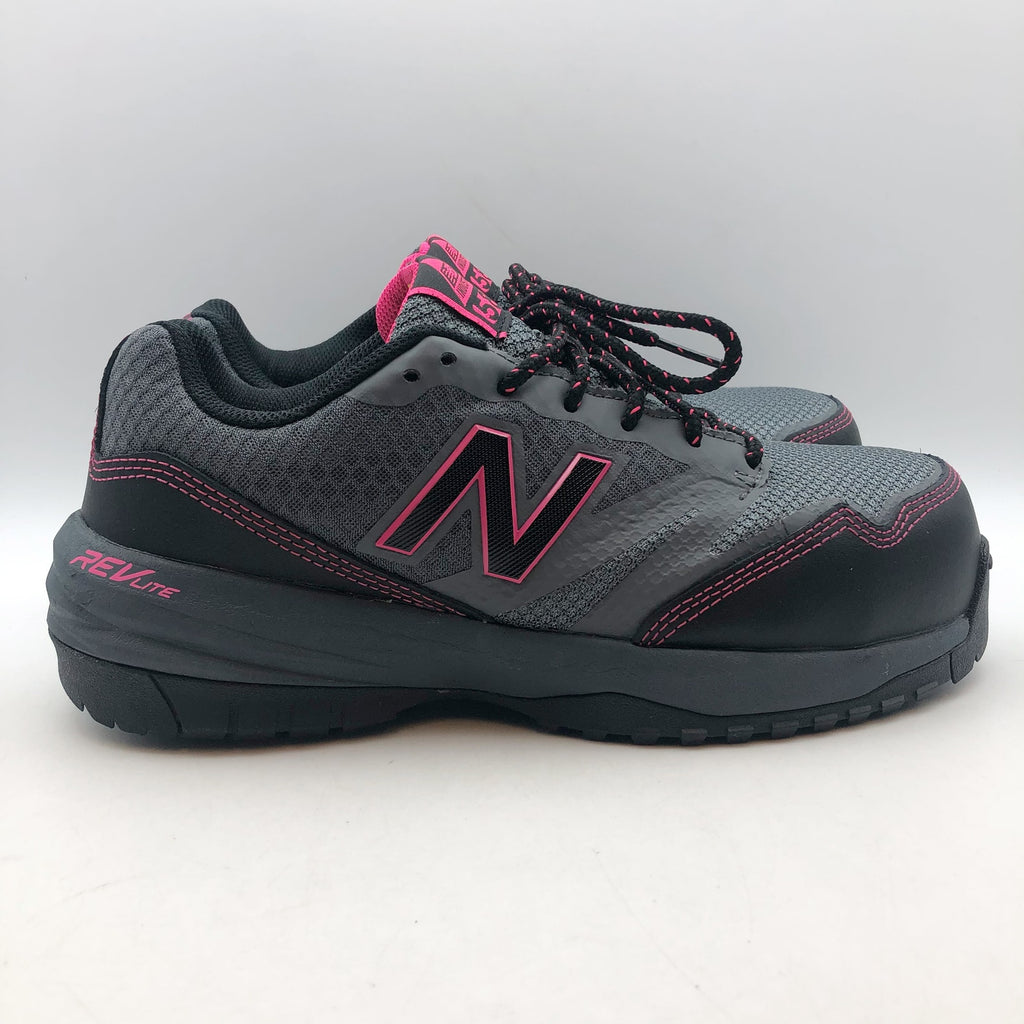 New Balance Women 589v1 Athletic Work Shoes 10 Wide Gray Pink Comp Toe EH SR NIB