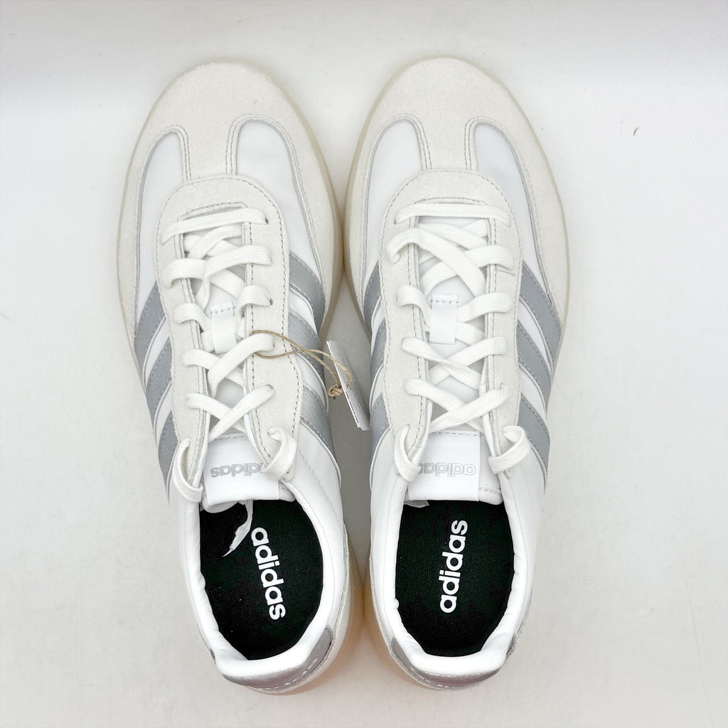 Adidas Womens Barreda Decode Casual Sneakers SIZE 11 White Silver Suede NIB