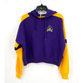COLOSSEUM Womens ECU Pirate Stripe Cropped Hoodie Large Purple Sweatshirt NWT