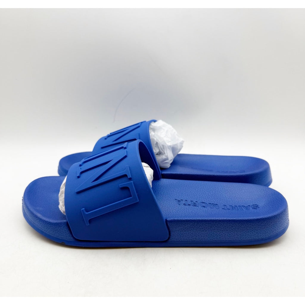 Saint Morta Men's Alameda Pool Slides Size 8 EU 41 Cobalt Blue Rubber NIB
