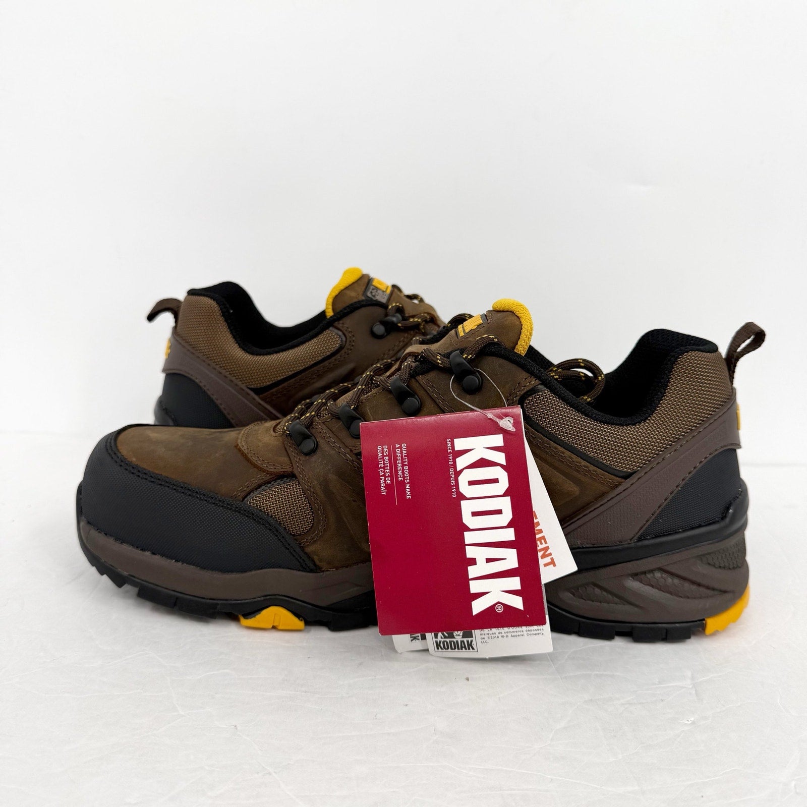 Kodiak Mens Rapid Work Sneakers US 11 Brown Leather WP Comp Toe EH NIB
