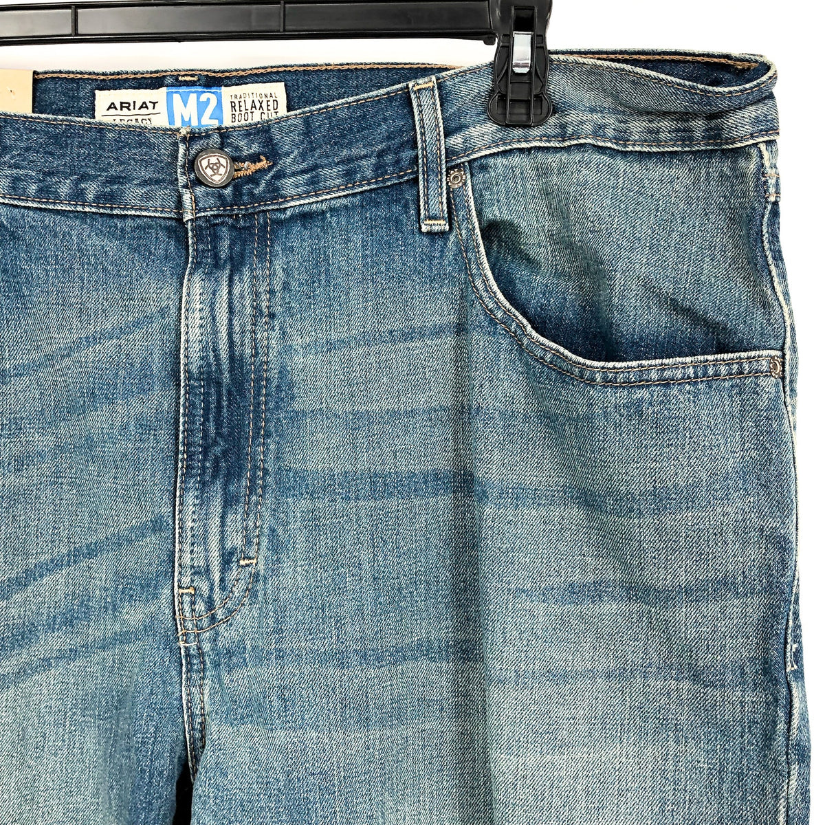 ARIAT Mens M2 Relaxed Legacy Boot Cut Jeans 40x34 Blue Wash Granite NWT