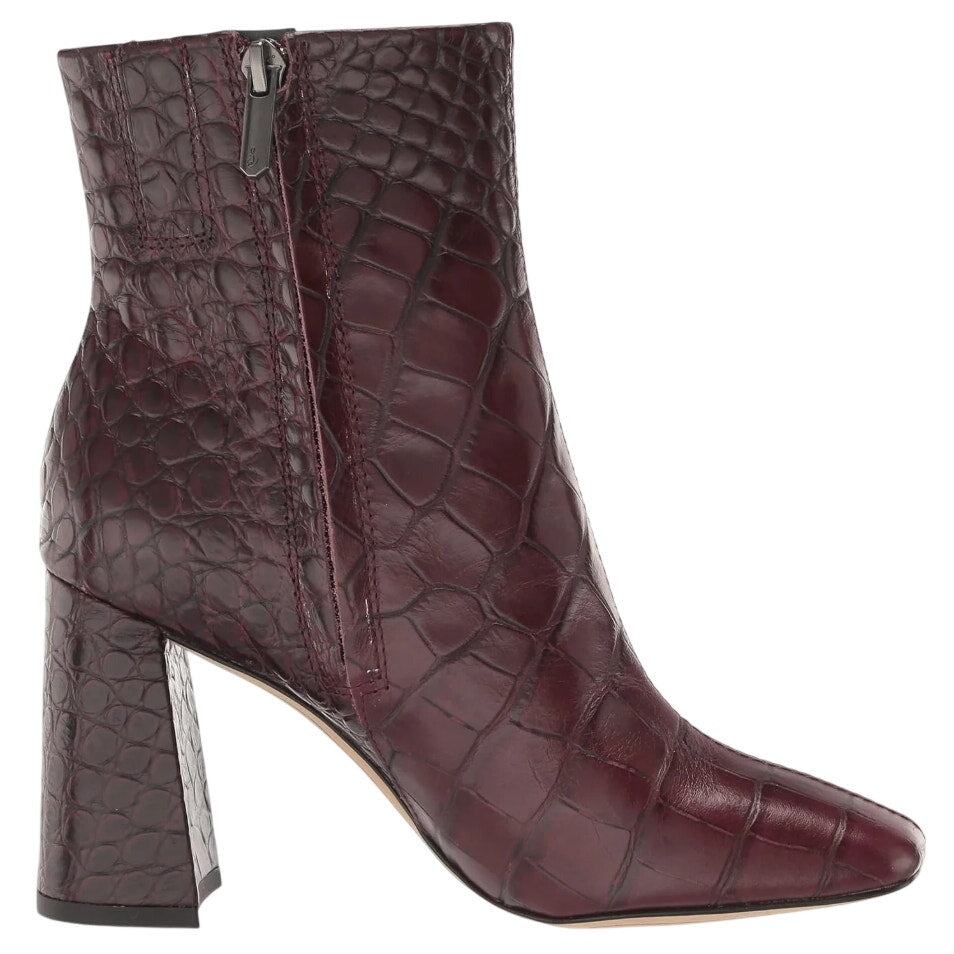 Sam Edelman Womens Codie Ankle Bootie Size 5 M Bordeaux Red Leather NIB