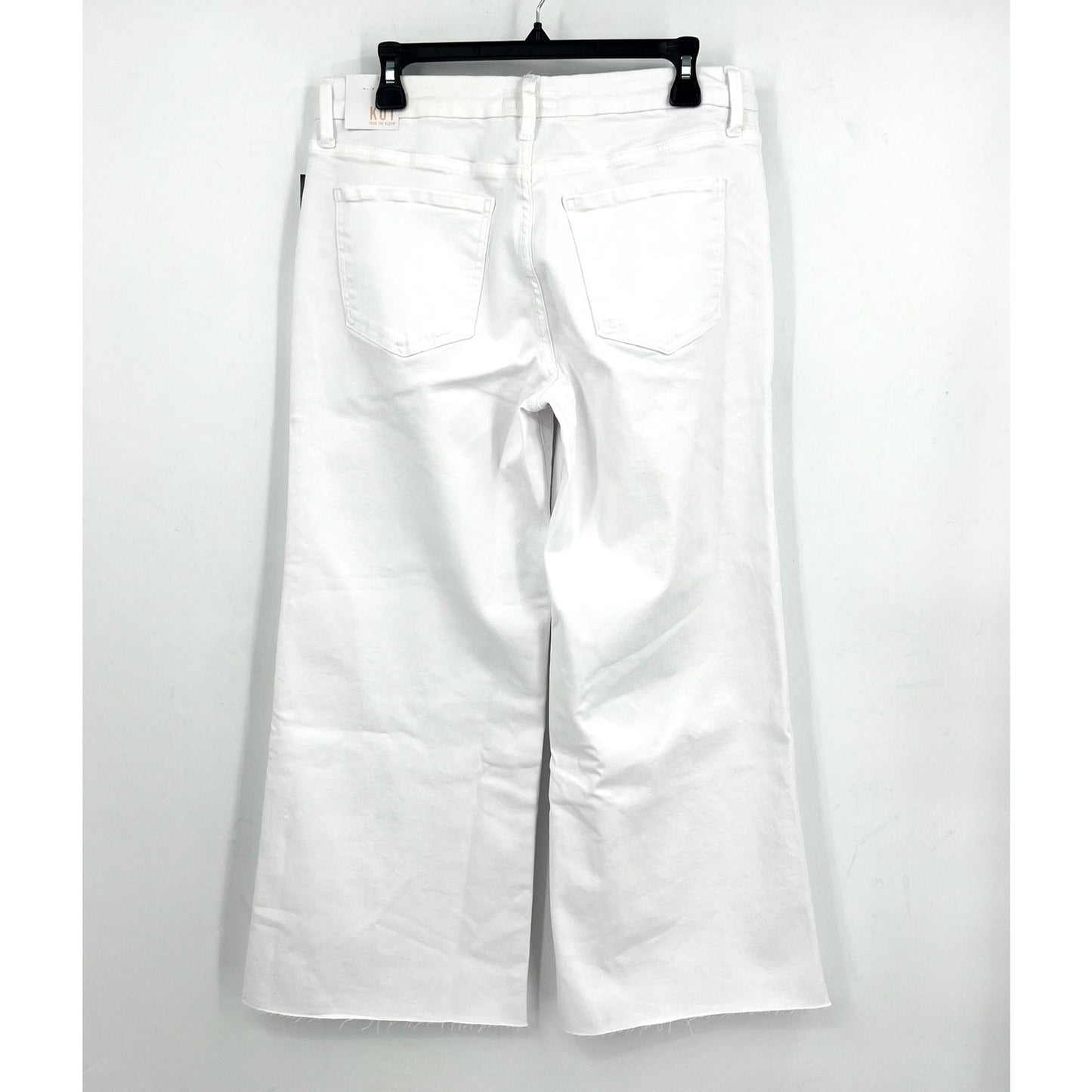 KUT FROM THE KLOTH Meg Wide Leg Jeans Size 8 Optic White High-Rise Fab Ab NWT