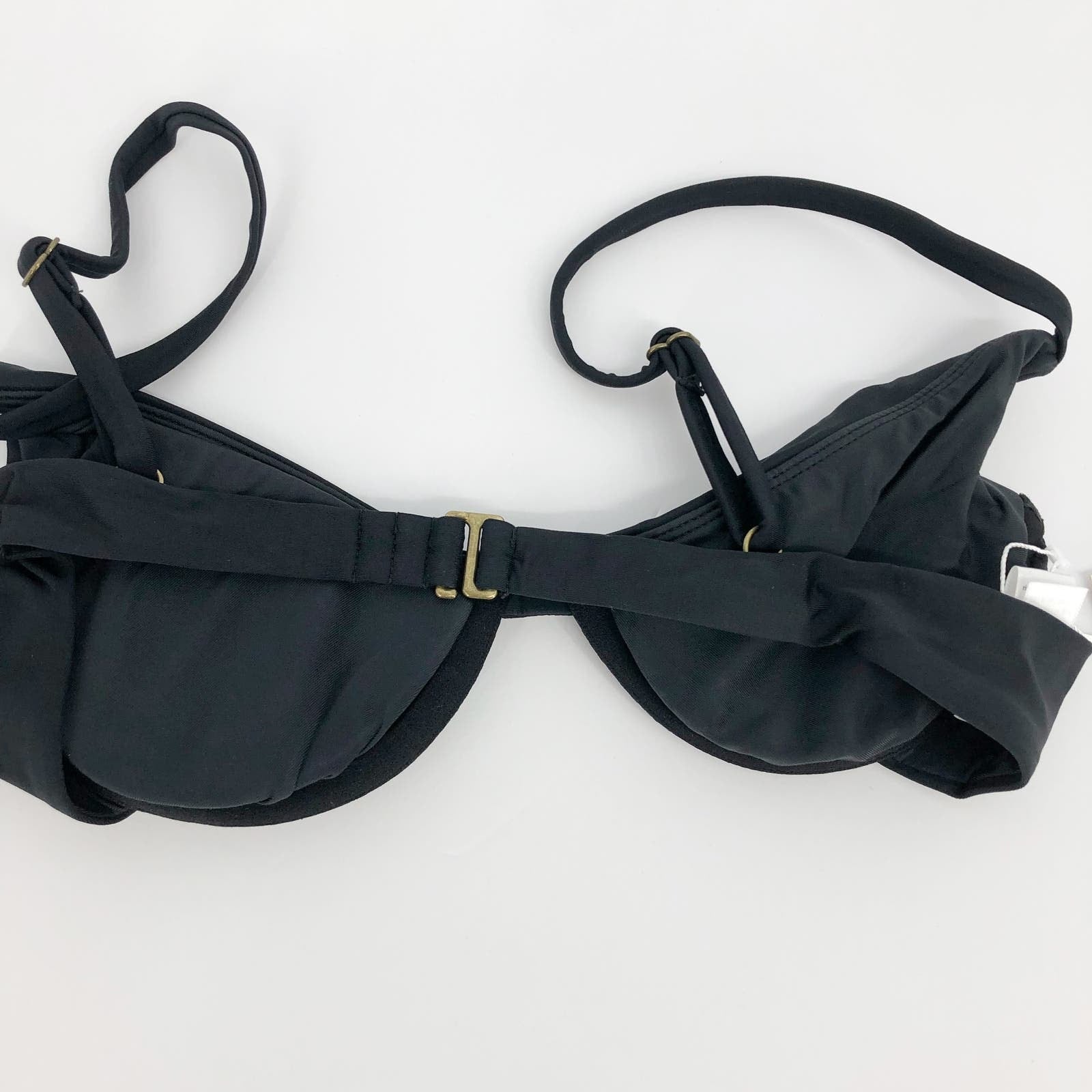 ANDIE SWIM Women's The Sicily Bikini Top Small Black Underwired Stretch Swim NWT