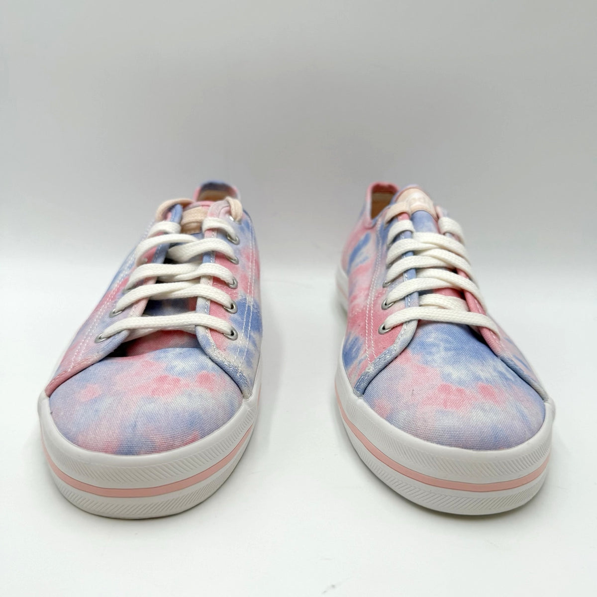 Keds Womens Kickstart Low Sneakers Size 8.5 Tie Dye Pink Blue Canvas NWOB