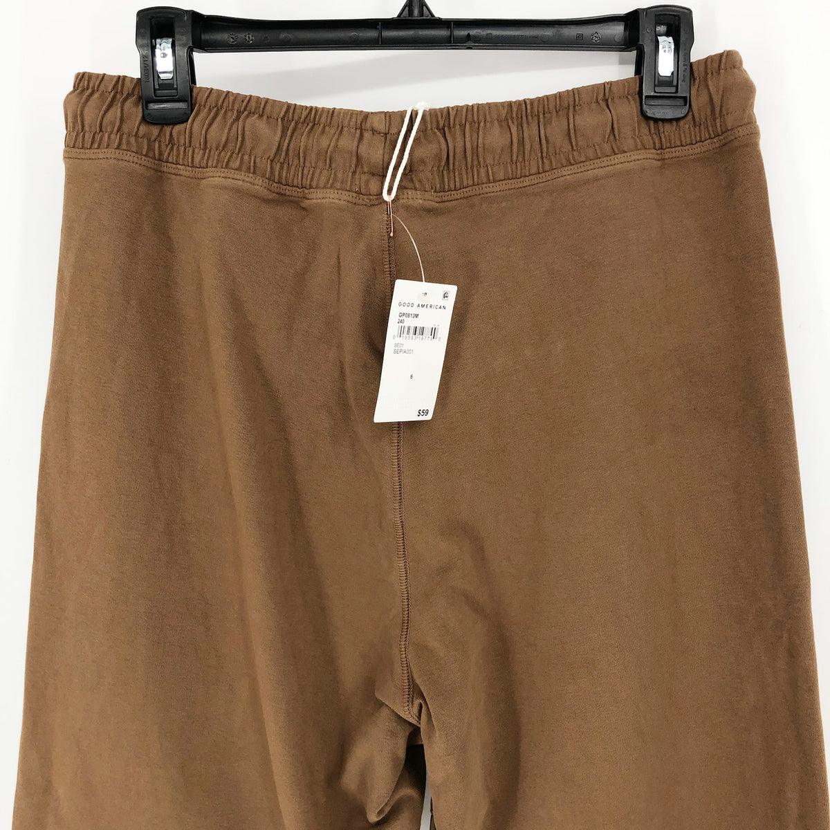 GOOD AMERICAN Essential Tie-Waist Leggings 3XL Tan Sepia Cotton Jersey NWT