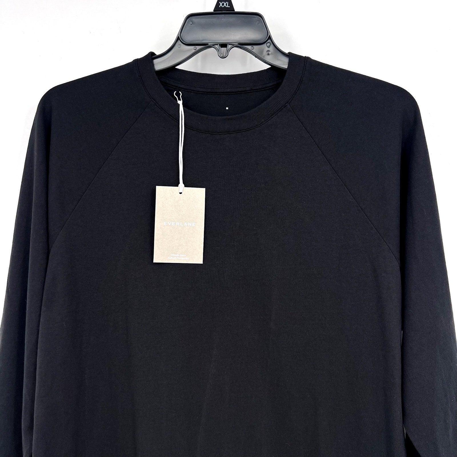EVERLANE Men's The Premium-Weight Long-Sleeve Crew T-Shirt Medium Black NWT