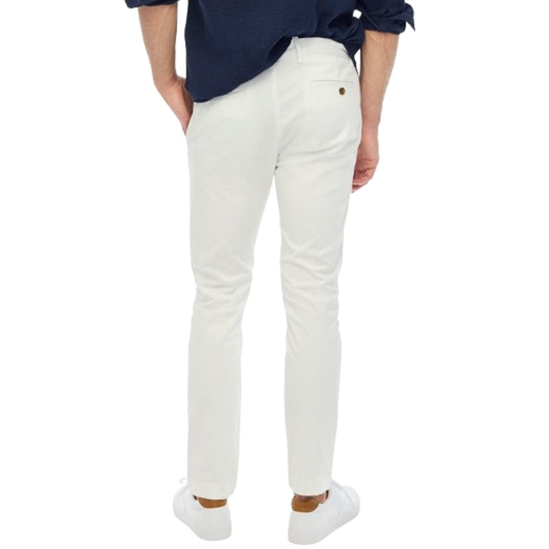 J.CREW Men's Slim-fit Flex Chino Pants 38x32 White Stretch Flat Front H3167 NWT