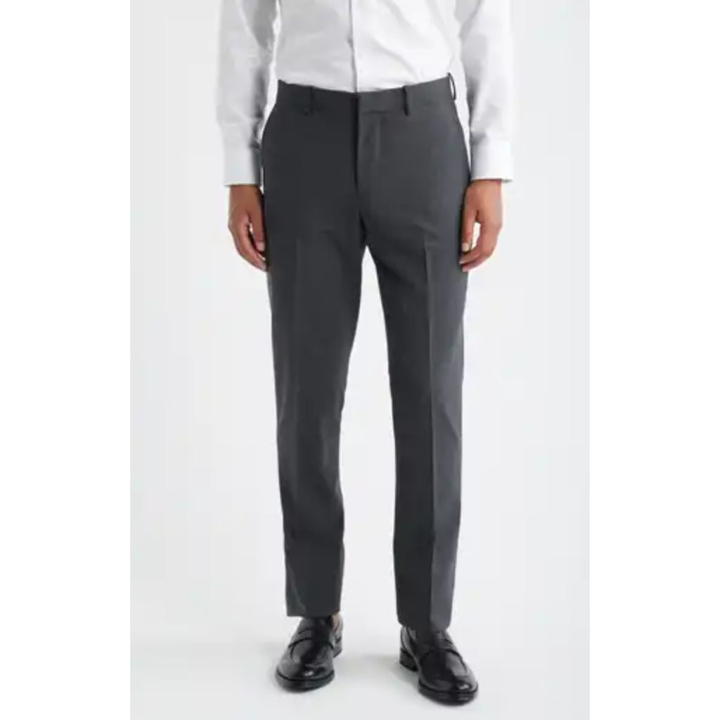 NORDSTROM Men's Trim Fit Dress Pants 48W Dark Grey Tech-Smart Wool Blend NWT