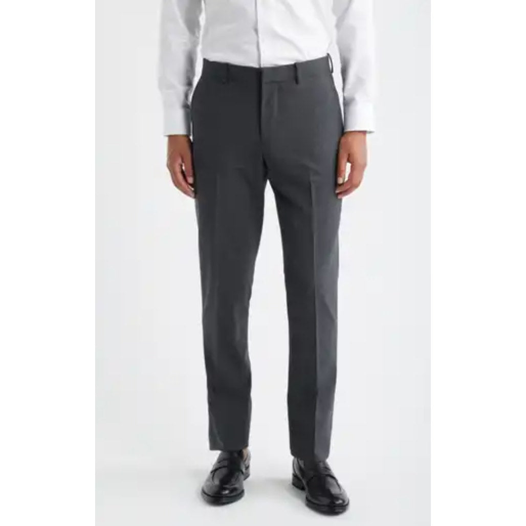 NORDSTROM Men's Trim Fit Dress Pants 48W Dark Grey Tech-Smart Wool Blend NWT