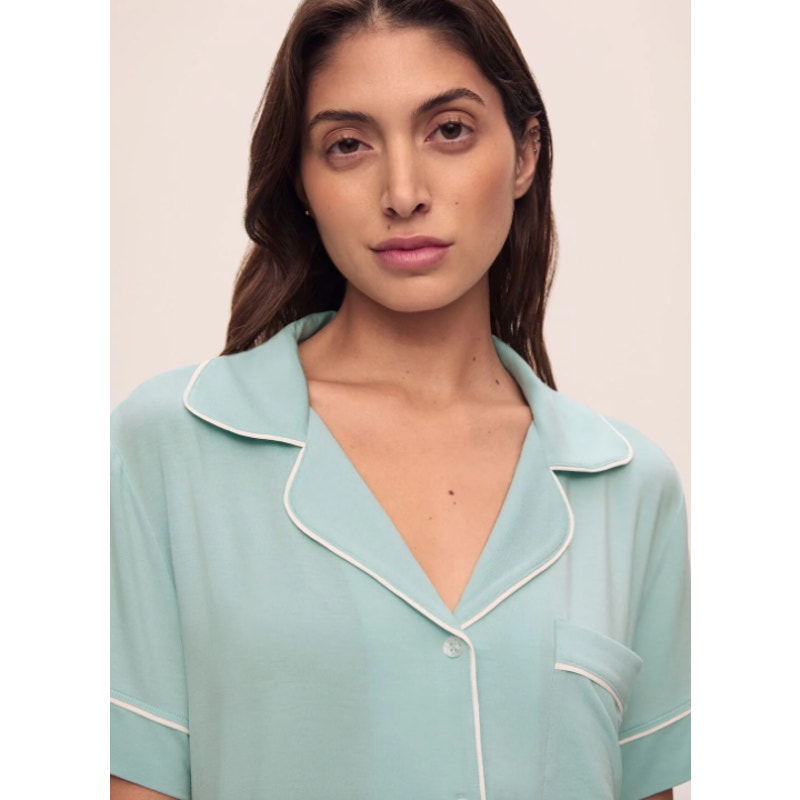 EBERJEY Giselle Relaxed Shorts PJ Set Small Canal Blue Tencel Modal NWT