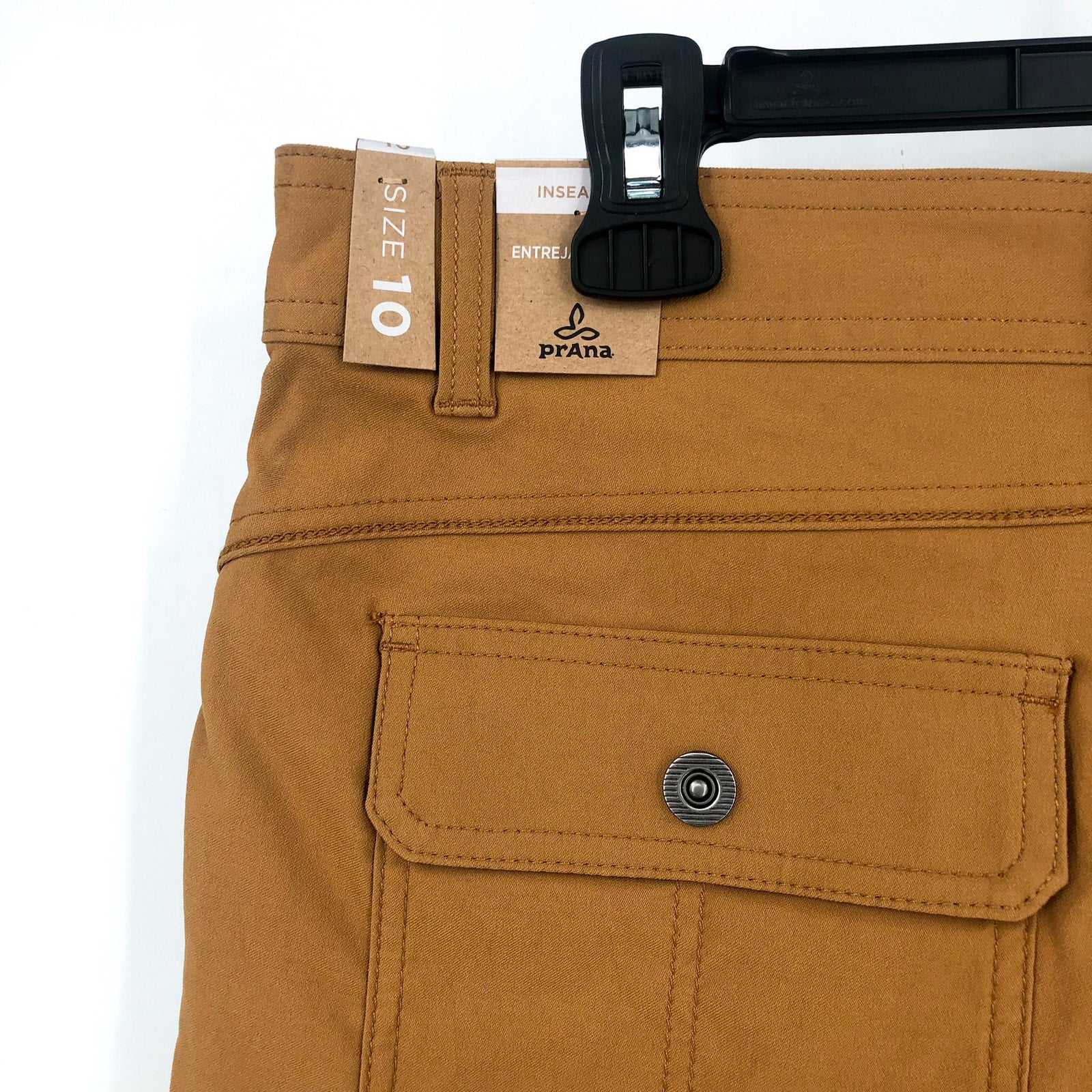 PRANA Women's Halle Shorts Size 10 Tan Earthbound 7" Inseam Standard Fit NWT