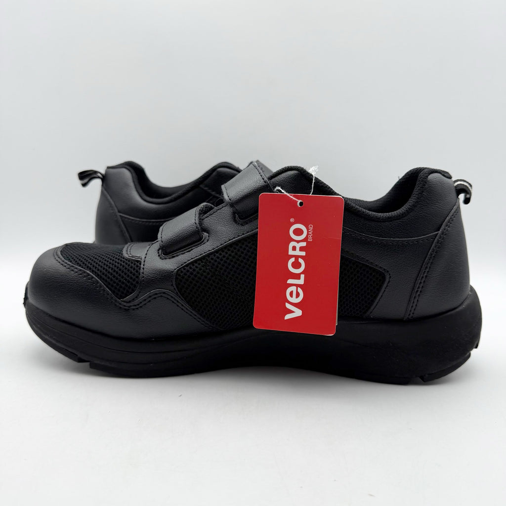 Drew Mens Contest Sneakers US 9.5 WIDE Black Fabric Hook and Loop SR NWOB