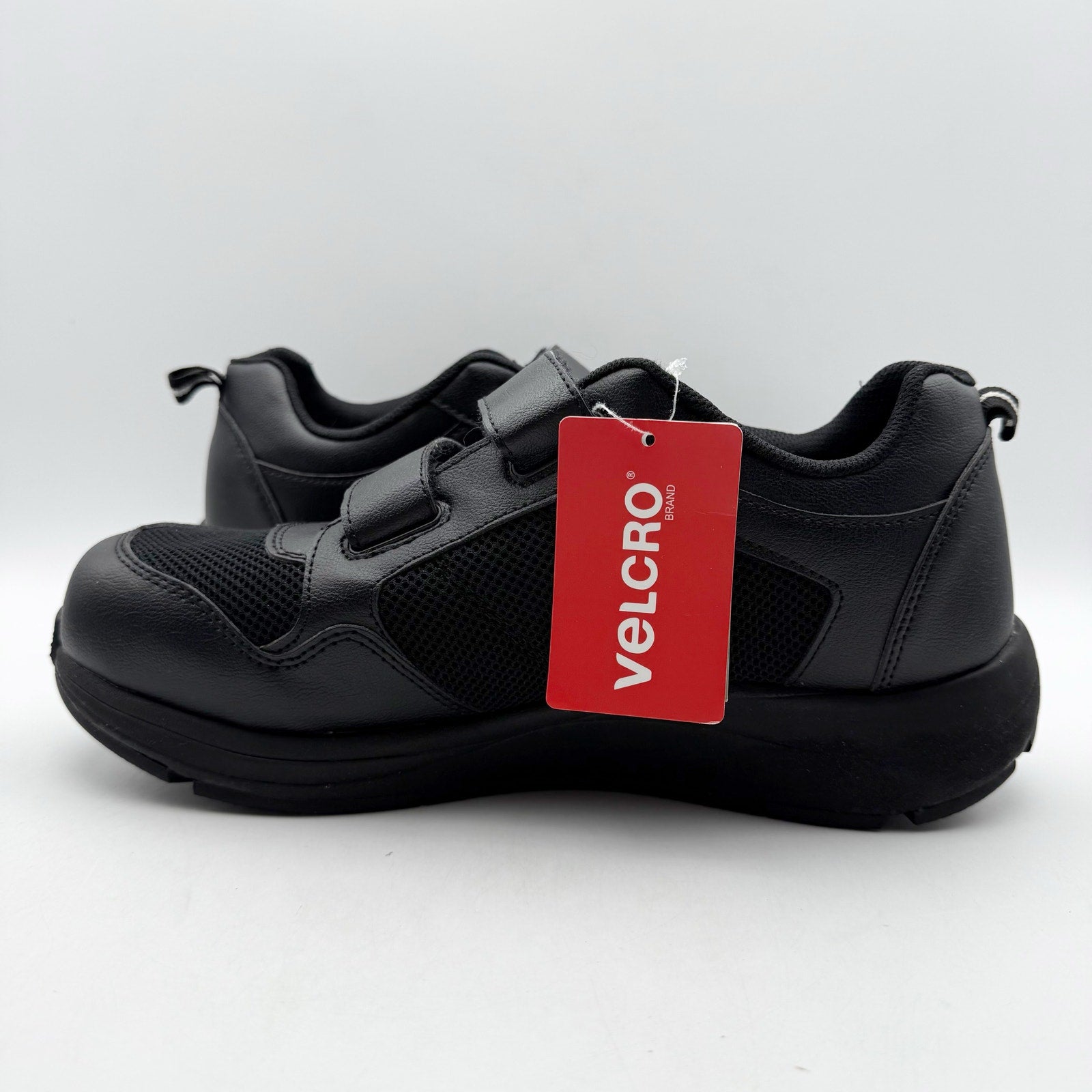 Drew Mens Contest Sneakers US 9.5 WIDE Black Fabric Hook and Loop SR NWOB