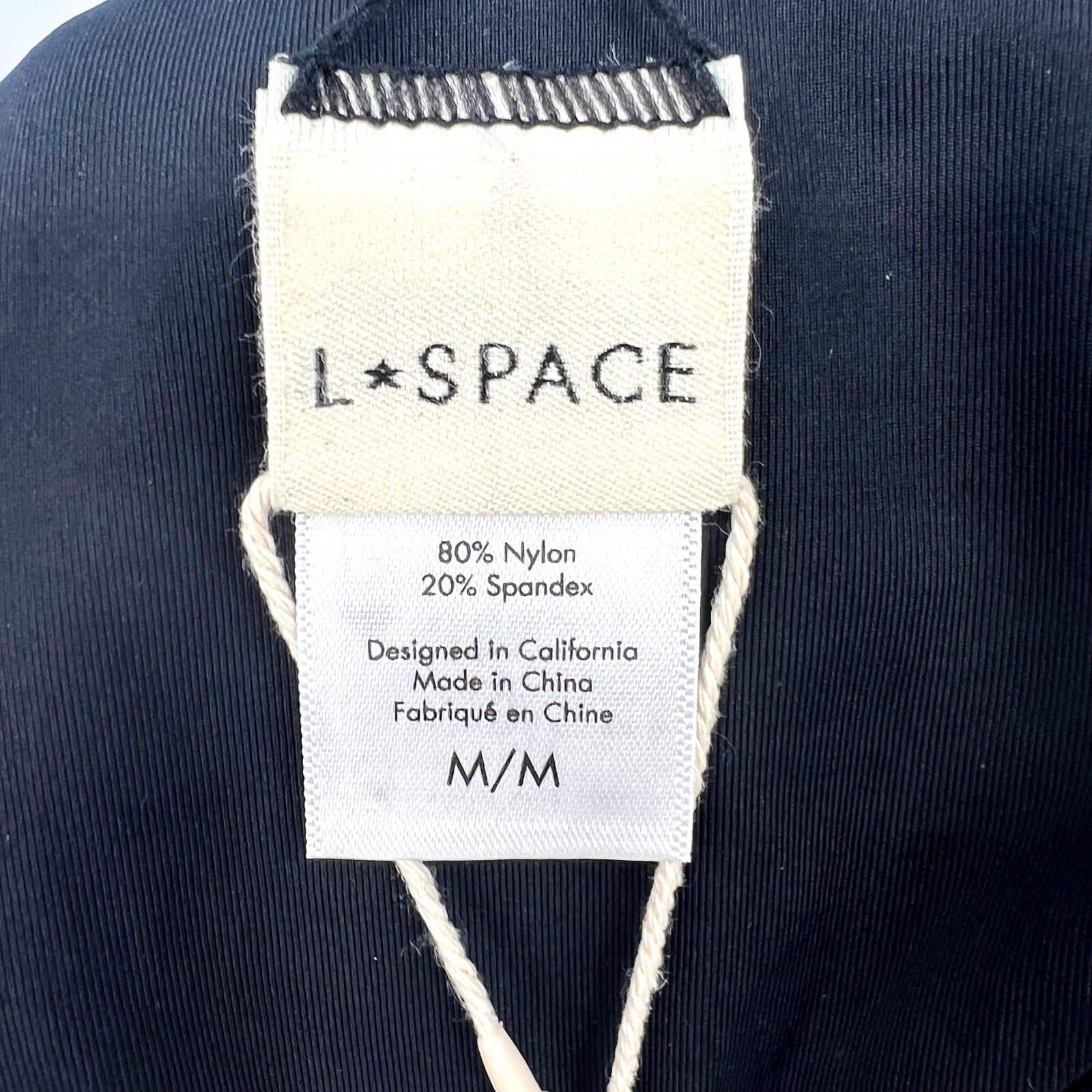 L*SPACE Women's Quinn Classic Bikini Bottom Medium Black V Front NWT