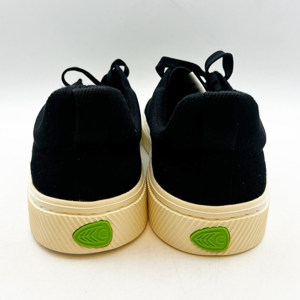 Cariuma IBI Low Casual Sneakers Mens 8.5 Womens 10 Black Bamboo Knit NIB