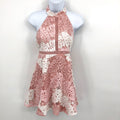BARDOT JUNIOR Gemma Lace Halter Dress Girls Size 16 Pink White Two Tone NWT