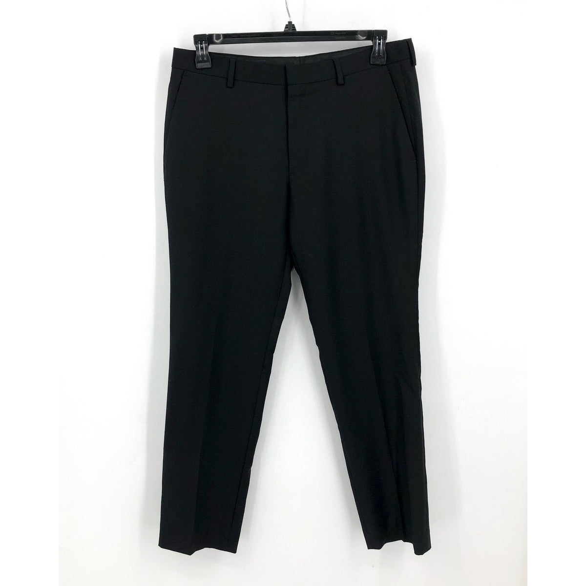J.CREW Mens Slim-fit Thompson Worsted Wool Suit Pant 33x30 Black Flat Front NWT