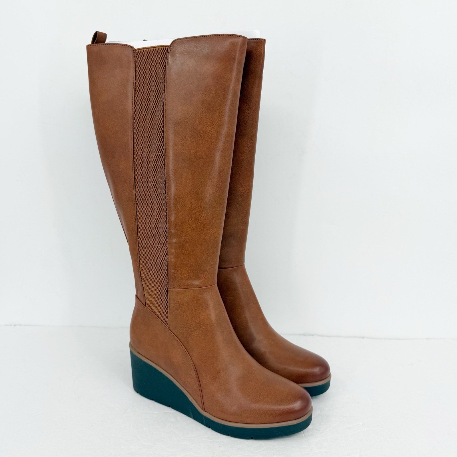 SOUL Naturalizer Women Adrian Knee High Boots US 7.5 M EU 38 Wide Calf Brown NIB