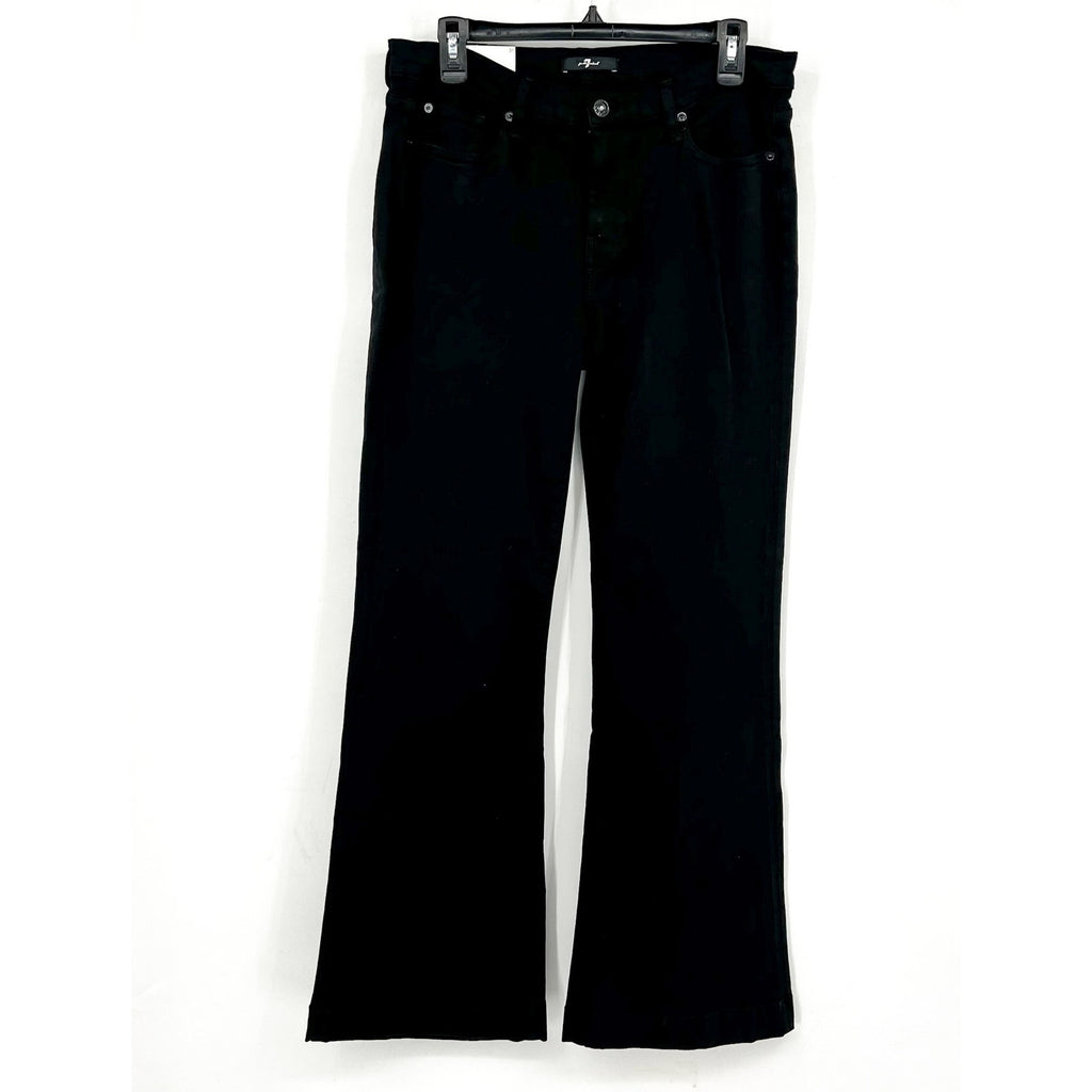 7 FOR ALL MANKIND Tailoress Dojo Flare Jeans Size 31 US 12 Black Illusion NWT