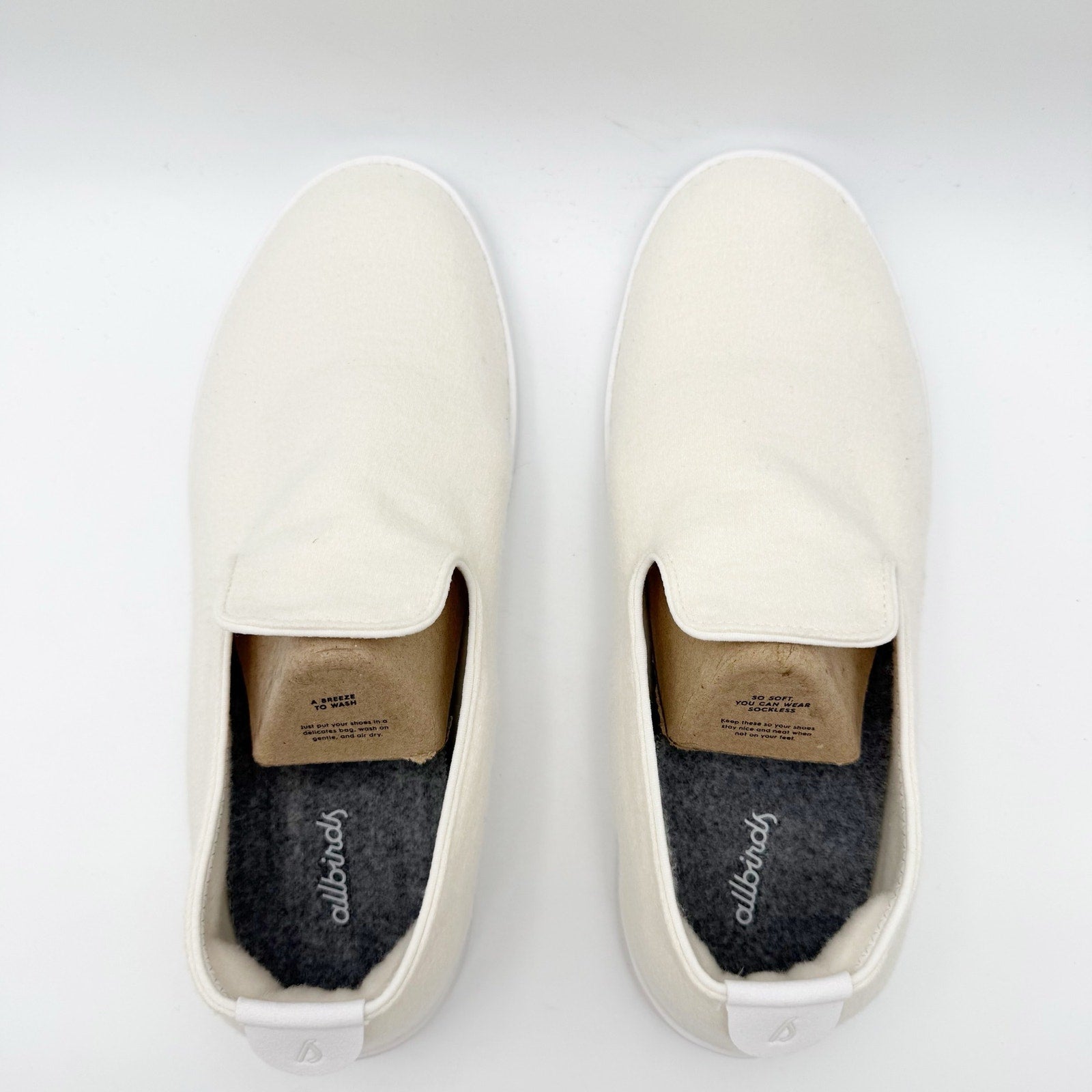 AllBirds Mens Wool Lounger Casual Sneakers Size 8 EU 40.5 White Slip On NIB