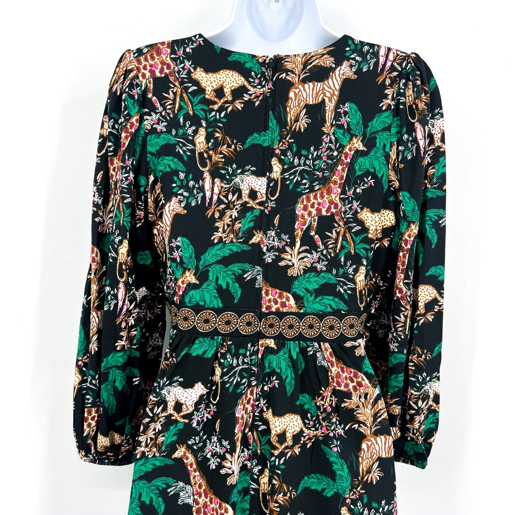 LILLY PULITZER Wexlee Dress Size 2 Green Dancing In The Moonlight 3/4 Sleeve NWT