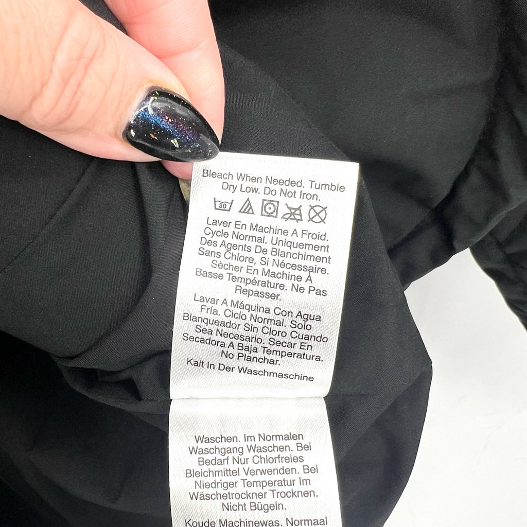 DKNY Womens Diamond Quilted Jacket XS Black Hooded Mid-Length NWT