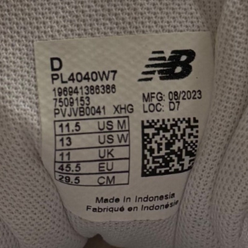 New Balance Men FuelCell 4040v7 Cleat Size 11.5 White Black Molded Baseball NWOB