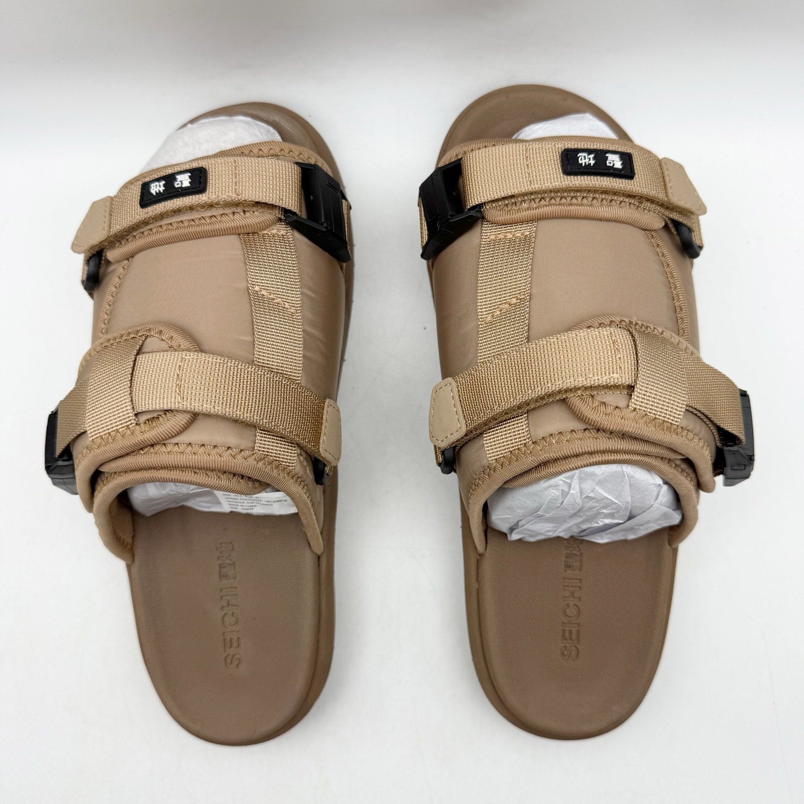 Seichi Mens Yoroi V2 Slide Sandals Size 10 EU 43 Mocha Brown NIB