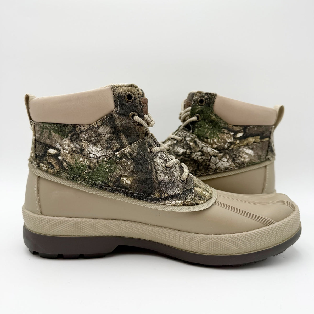 Sperry Mens Coldbay Chukka Realtree Duck Boots Size 8 M Green Tan Waterproof NIB