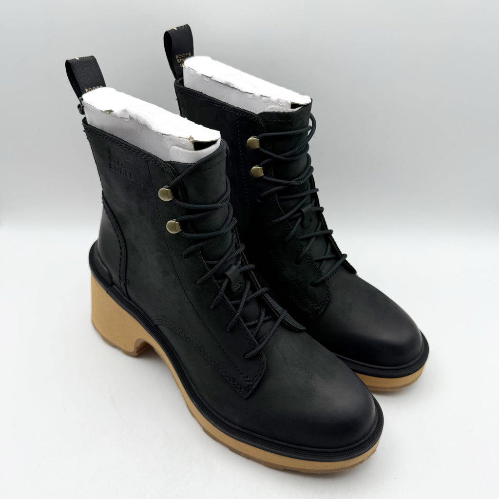 Sorel Womens Hi-Line Heel Chelsea Boots US 7.5 Black Leather Waterproof NIB