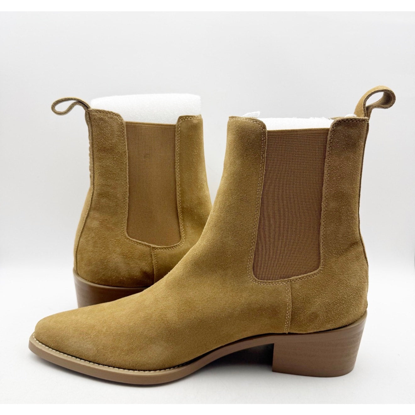 Saint Morta Men's Nomad Pointy Toe Chelsea Boot Size 9 EU 43 Tan Camel Suede NIB