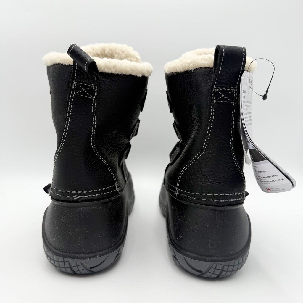 Baffin Womens Yellowknife Snow Boots Size 9 Black Leather Waterproof Winter NWT