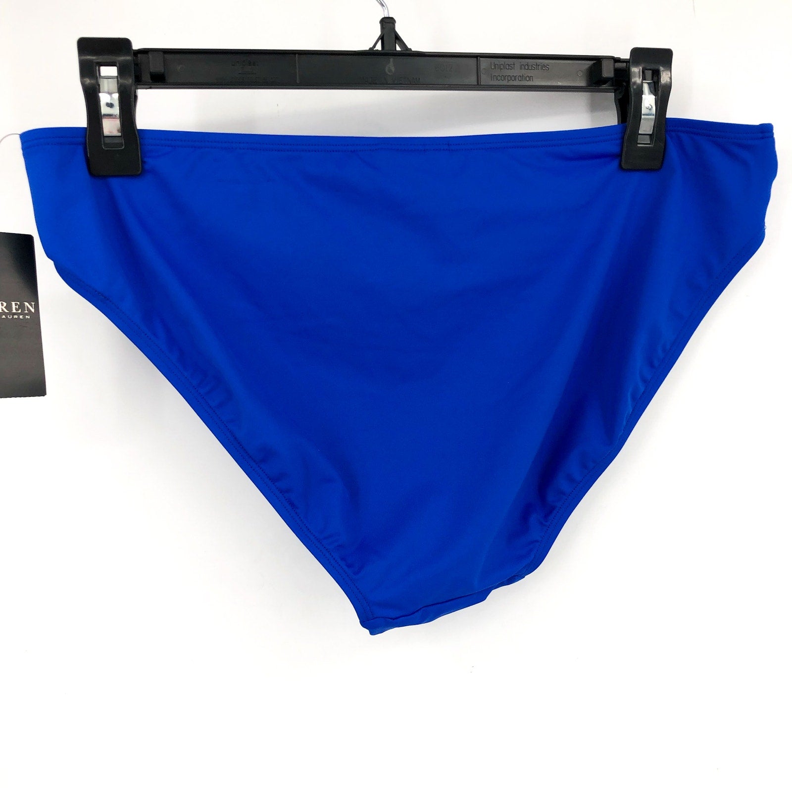 LAUREN RALPH LAUREN Womens Ring Bikini Bottoms Size 10 Royal Blue Beach Club NWT
