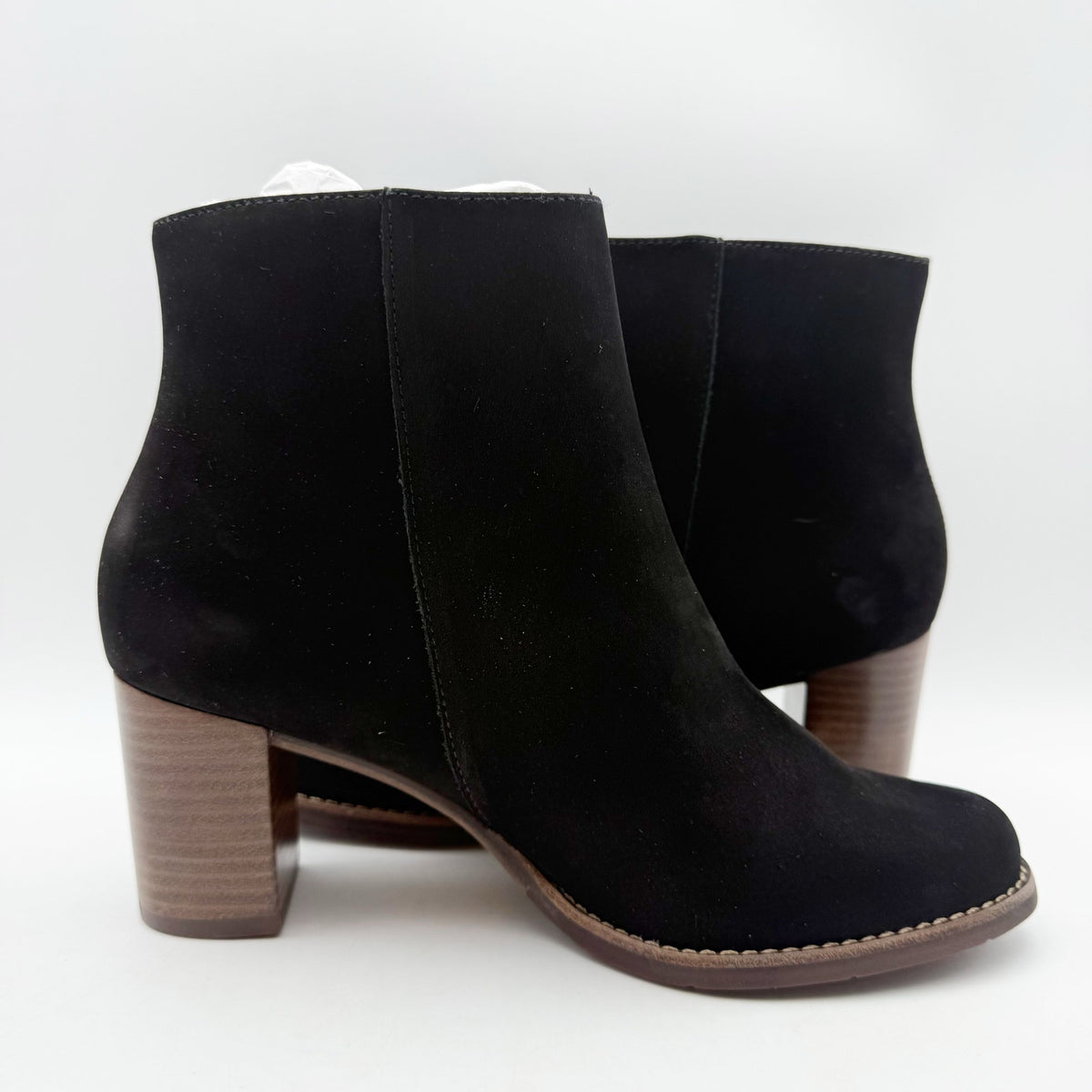 Marc Joseph New York Womens Grand Central Ankle Booties Size 7 Black Nubuck NWOB