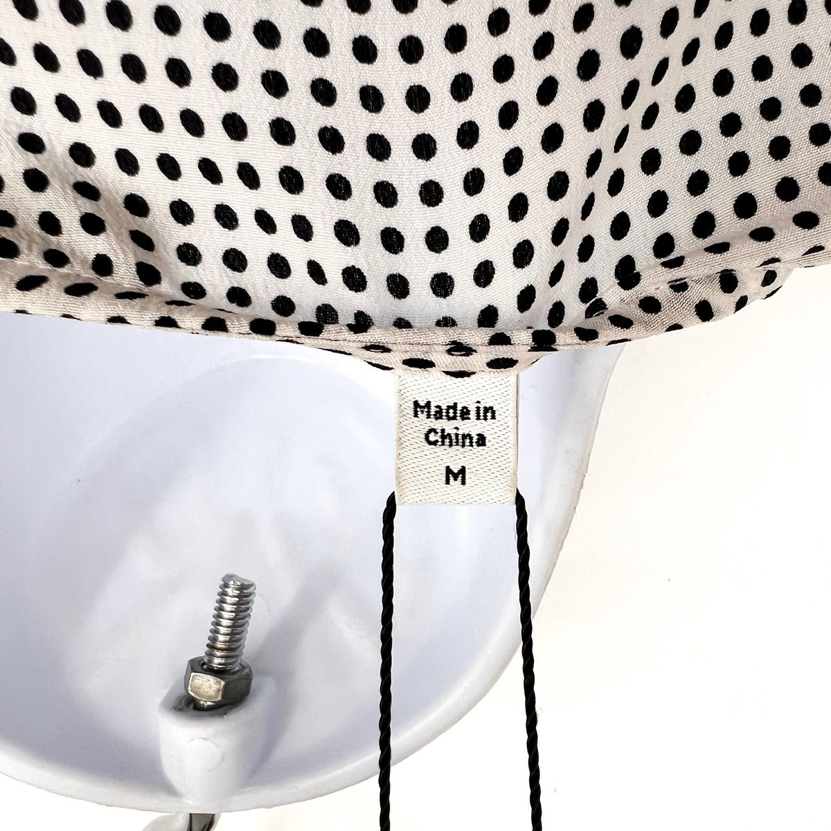 EQUIPMENT Women's Cenna Wrap Blouse Medium White Black Polka Dot Silk NWT
