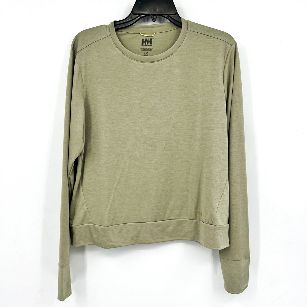 HELLY HANSEN Women's Sval Long Sleeve Shirt Large Green Light Lav Crewneck NWT